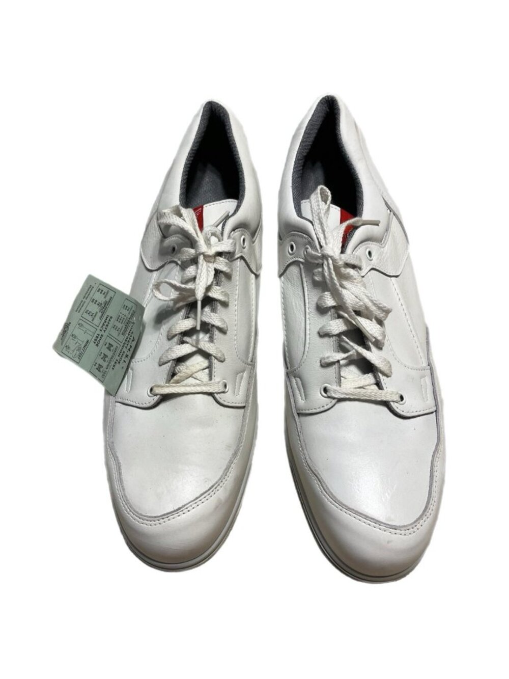 Men's White Leather red wing  Lace-Up Shoes